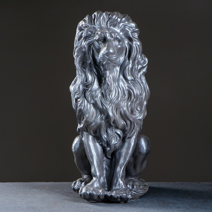 Фигура "Лев" серебро 50х25х50см 