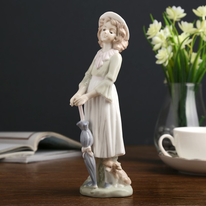 Сувенир керамика "Дама с зонтиком" 22,5х8,5х7,5 см 