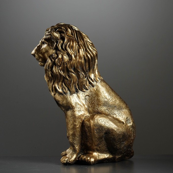 Фигура "Лев сидящий" золото 40х25х56см 