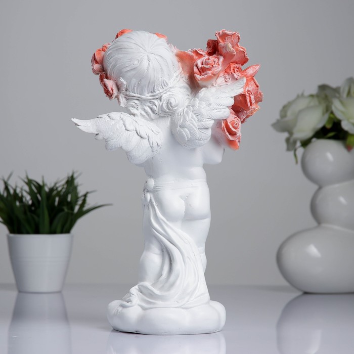 Фигура "Ангел с букетом роз" 32см 