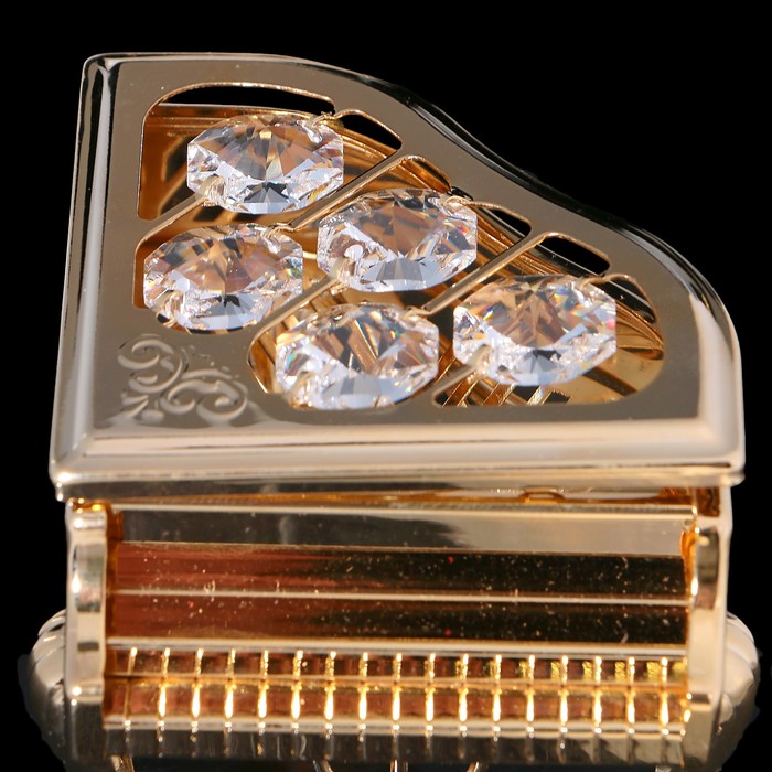 Сувенир «Рояль», 6×6,5×7 см, с кристаллами Сваровски 