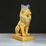 Статуэтка "Лев №9 царь" золото 
