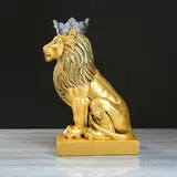 Статуэтка "Лев №9 царь" золото  - фото 3