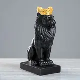 Статуэтка "Лев №9 царь" чёрный 