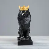 Статуэтка "Лев №9 царь" чёрный  - фото 2