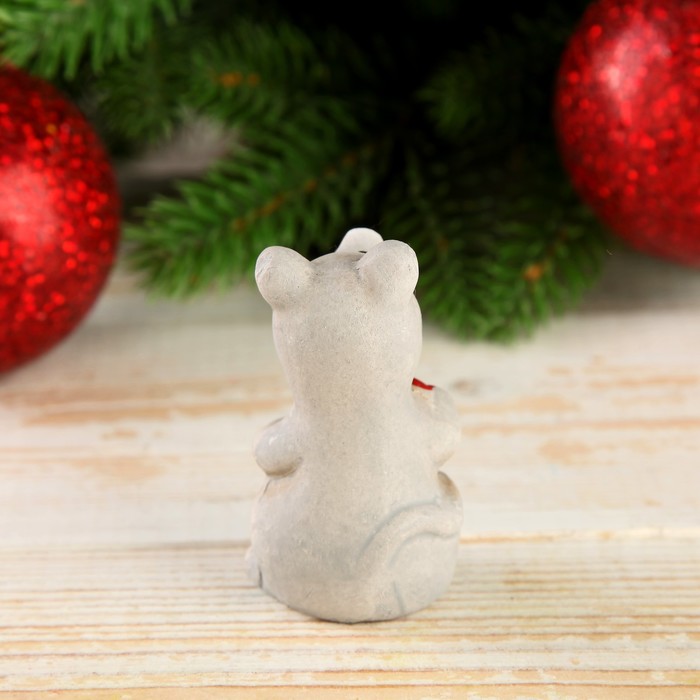 Сувенир керамика "Маленький мышонок с сердечком" 6,2х3х7,5 см 
