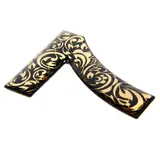 Дверная цифра "7", черный фон, тиснение золотом  - фото 2