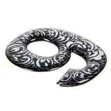 Дверная цифра "9", черный фон, тиснение серебром  - фото 4