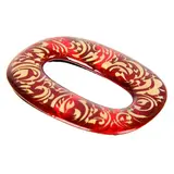 Дверная цифра "0", красный фон, тиснение золотом  - фото 2