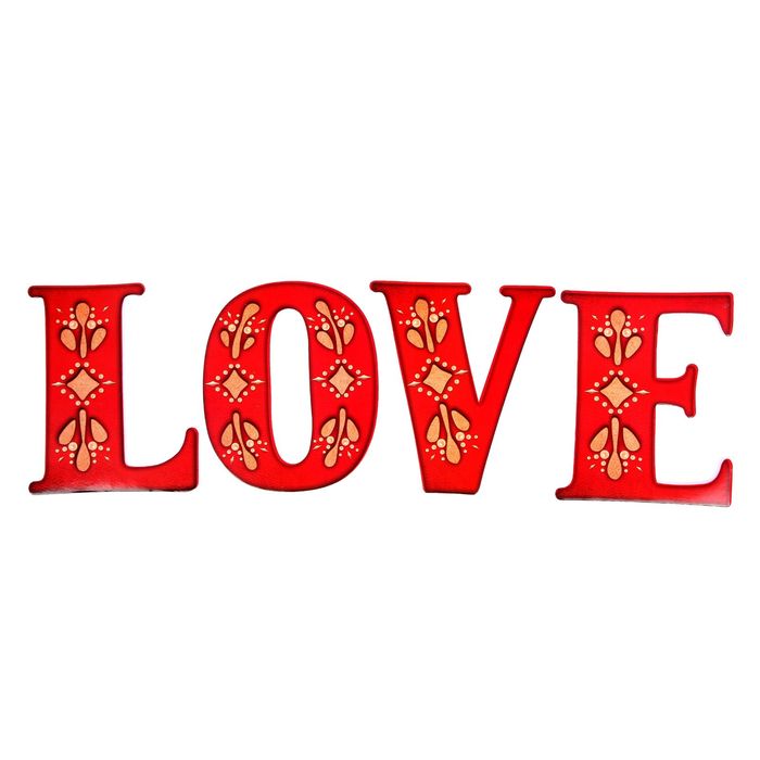 Буквы для фото "LOVE" (цвет красный) 
