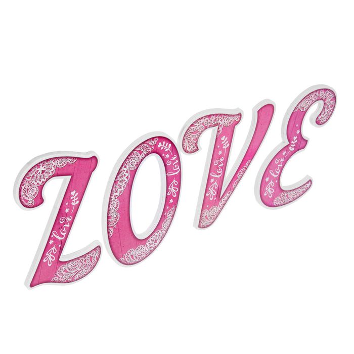 Буквы для фото "LOVE" (цвет розовый) 