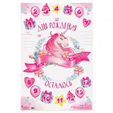 Плакат Единорог "Ожидание дня рождения"  - фото 3