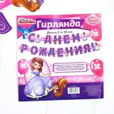 Гирлянда на люверсах "С Днем Рождения!", Принцесса София  - фото 3