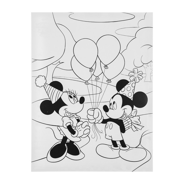 Гирлянда на люверсах с плакатом "С Днем Рождения", Микки Маус, 210 см 