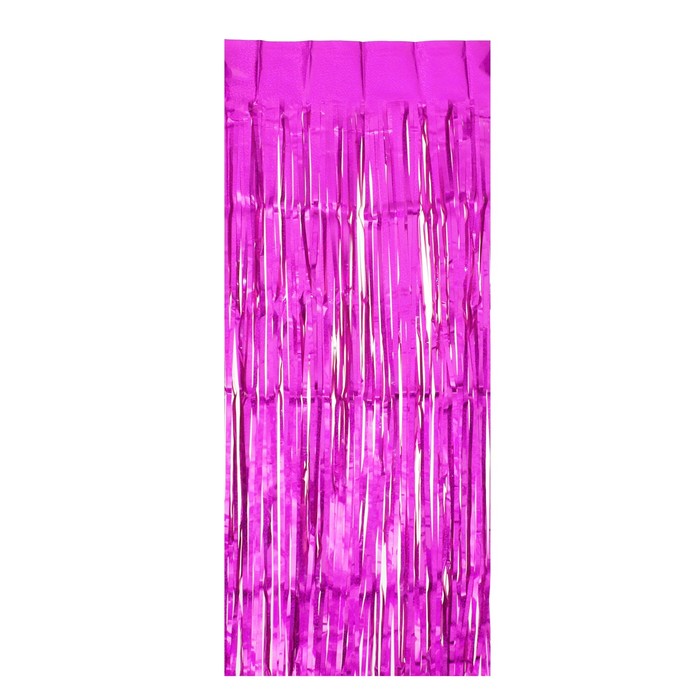Праздничный занавес "Голография", 100 × 200 см, цвет фуксии 