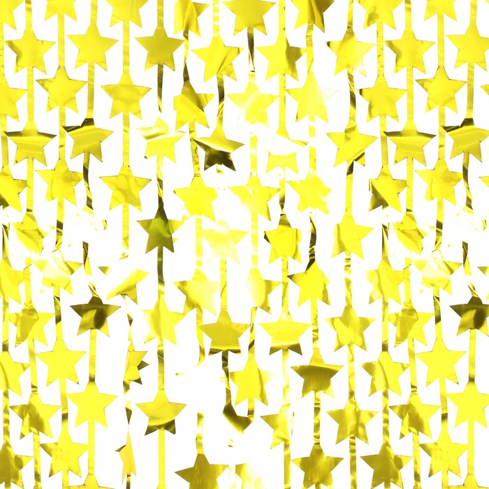 Праздничный занавес "Звёзды" 100*200 см, цвет золото 