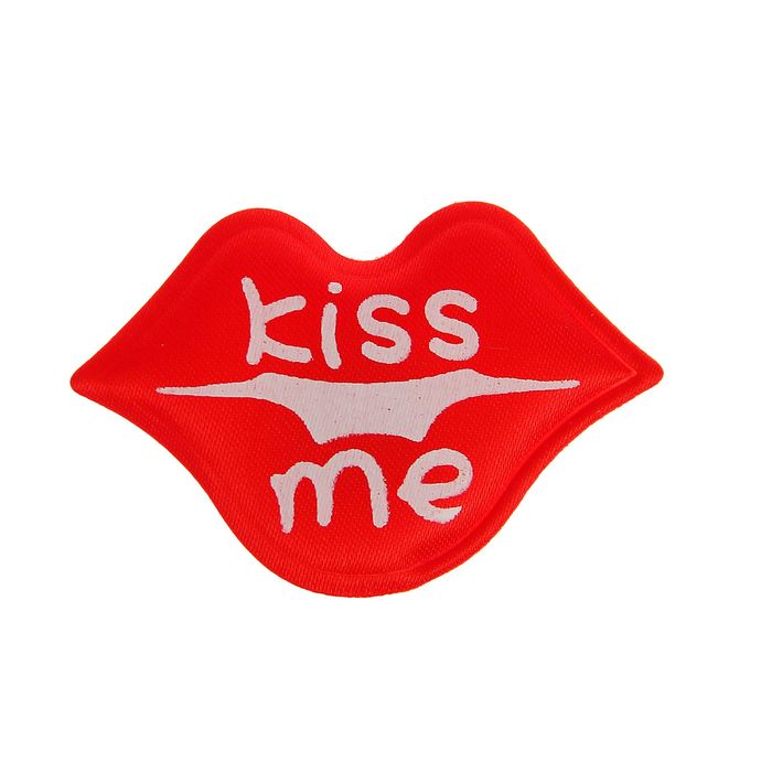 Сердечки-наклейки "Поцелуй", набор 12 шт., цвет красный 