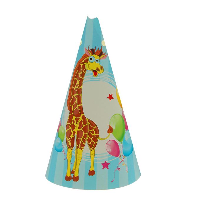 Гирлянда из колпаков "Жирафик" на голубом, 200 см 