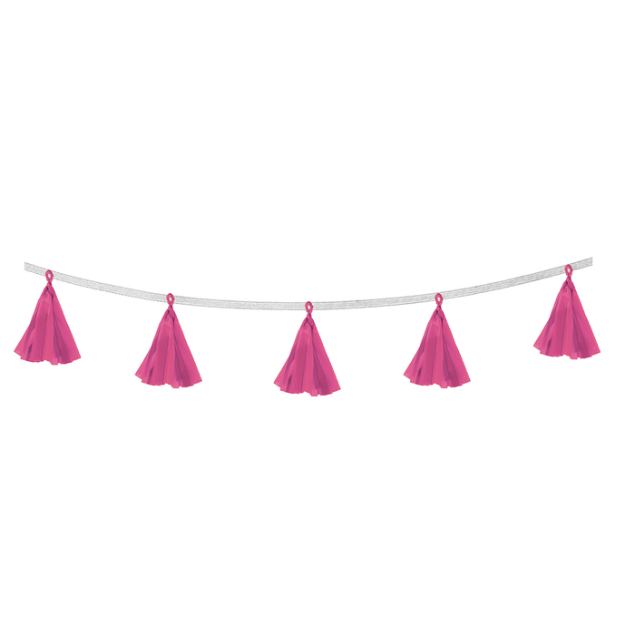 Декор тассел "Кисточки" в наборе 5 штук, цвет розовый 
