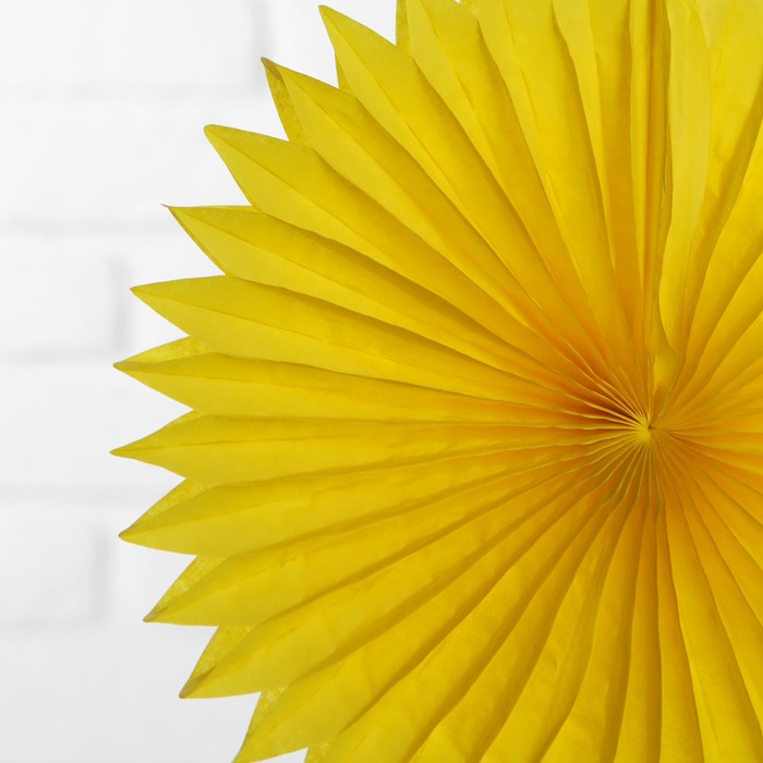 Изделие из бумаги декор "Круг" 25 см, цвет жёлтый 