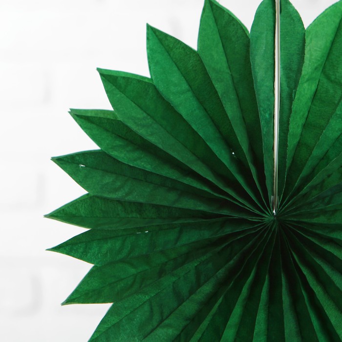 Изделие из бумаги декор "Круг" 25 см, цвет зелёный 