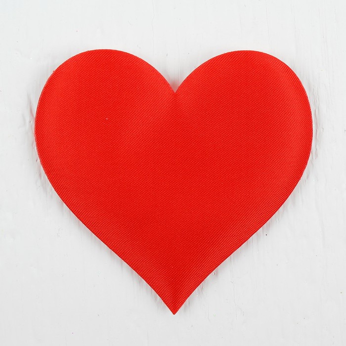 Сердечки декоративные, набор 12  шт, размер 1 шт 6,5*5 см, цвет красный 
