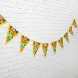 Растяжка "С днем рождения" на 10 флажков 