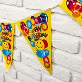 Растяжка "С днем рождения" на 10 флажков  - фото 3