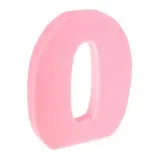 Цифра "0" (поролон) 40 см неон Розовая 