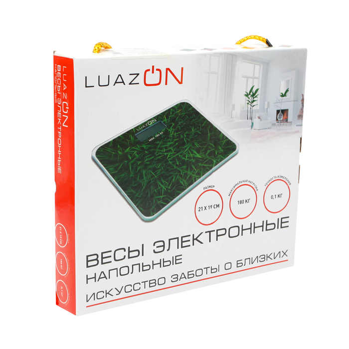 Весы напольные LuazON LVE-016, электронные, 2*ААА (не в компл.), до 180 кг 