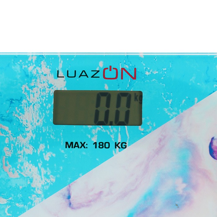 Весы напольные LuazON LVE-020, электронные, до 180 кг, синие 