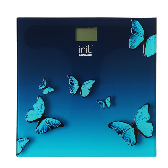 Весы напольные Irit IR-7264, электронные, до 180 кг, рисунок "бабочки" 