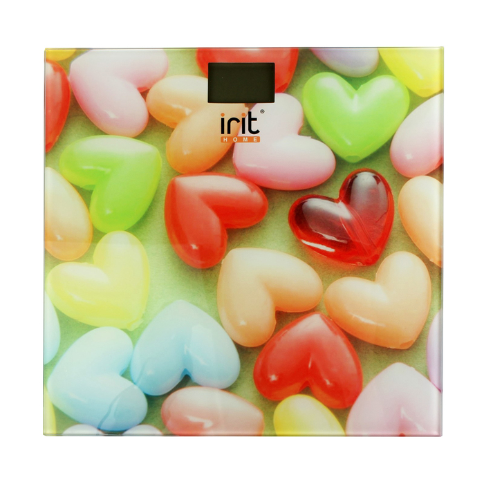 Весы напольные Irit IR-7259, электронные, до 180 кг, "сладкие сердца" 