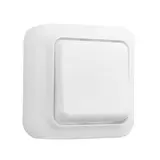 Выключатель одноклавишный наружный, белый 