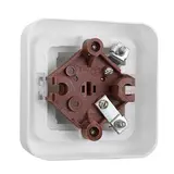 Выключатель одноклавишный наружный, белый  - фото 2