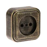 Розетка "Элект" RA 16-131-ЧБ, одномест., наружн., без з/к, 16А,цвет черн. под бронзу 