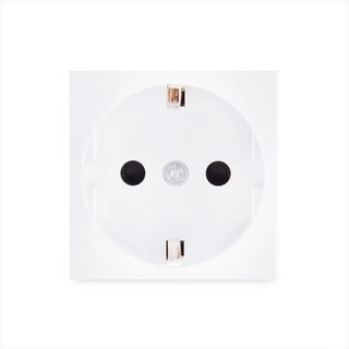 Розетка электрическая Рувинил типа Shuko 45x45 мм белая 70101 