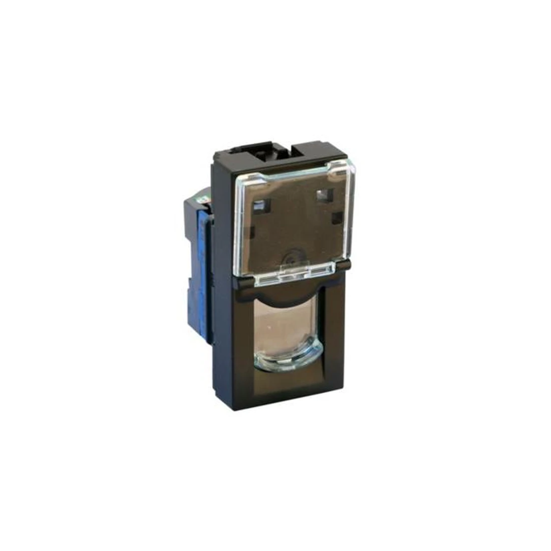 Розетка 1xRJ45 Cat.6 Legrand Mosaic Чёрный 