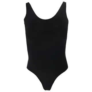 Купальник гимнастический на широких бретелях, размер 28, цвет чёрный 