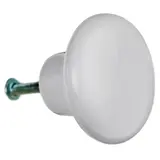 Ручка-кнопка Ceramics 002, керамическая, белая 