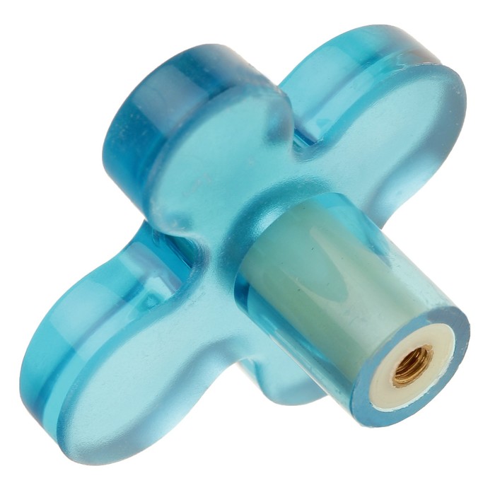 Ручка кнопка PLASTIC 002, пластиковая, синяя 