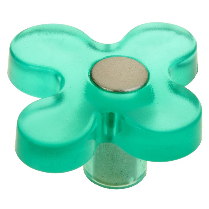 Ручка кнопка PLASTIC 002, пластиковая, зеленая 