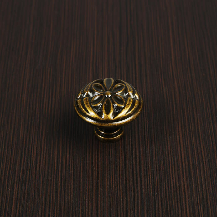 Ручка-кнопка 7160, цвет античная бронза 