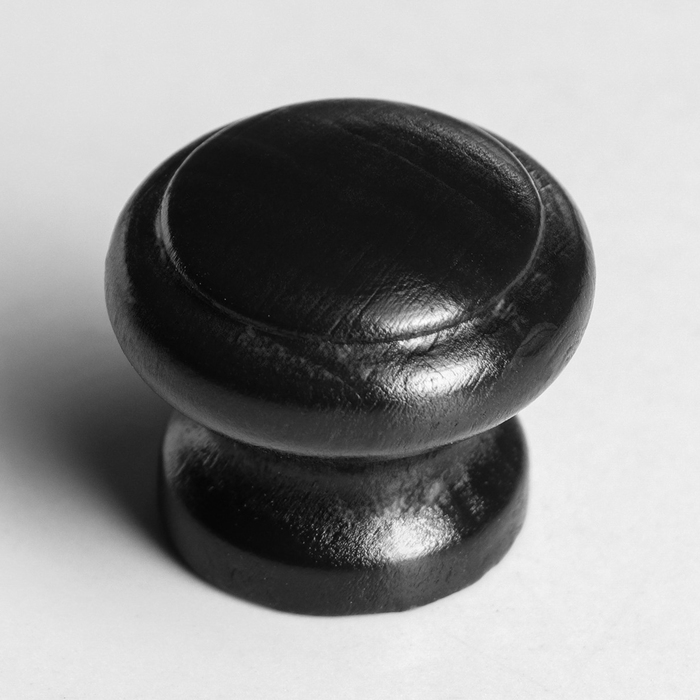 Ручка мебельная "Классическая", крашеная, цвет черный, d-35, L-30 мм 