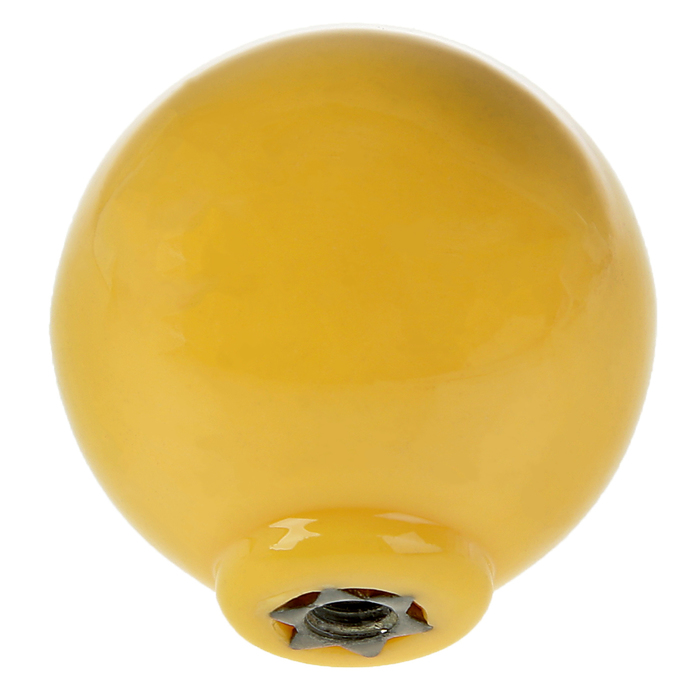 Ручка кнопка PLASTIC 008, пластиковая, желтая 