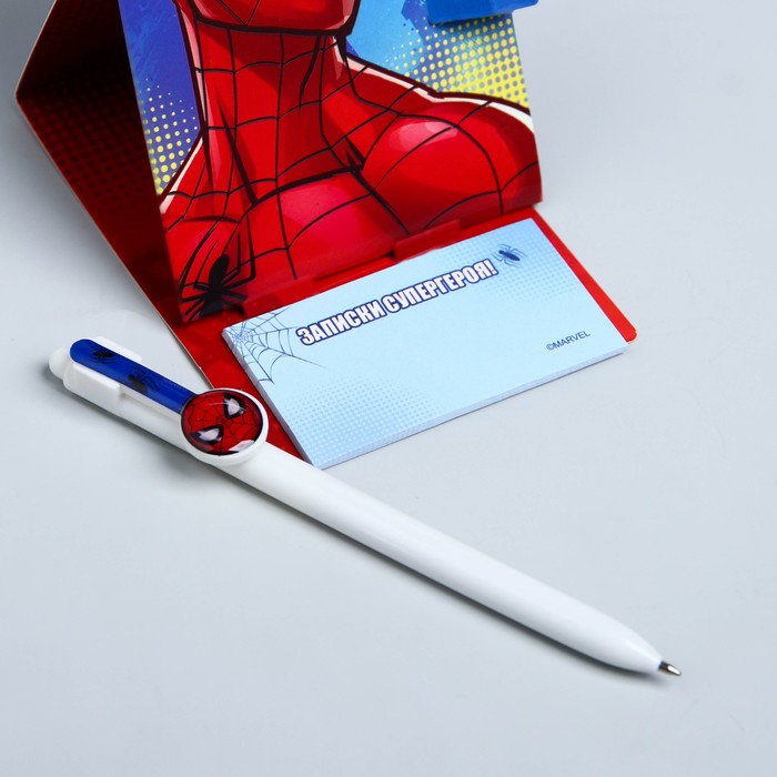 Ручка с бумажным блоком "Ты супергерой", Человек-паук 