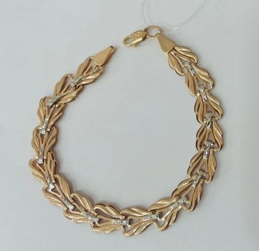 Браслет AB 896534 длина 18 см, вес 5.39 г золото, плетение фантазийное 