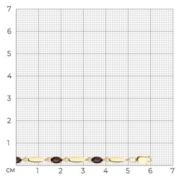 Браслет Diamant 51-350-00362-2 длина 16 см, вес 3.65 г золото, плетение фантазийное 