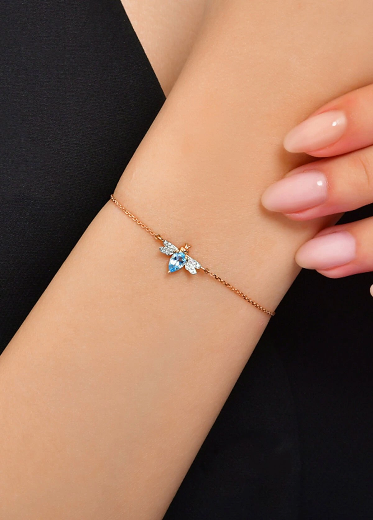 Браслет Bee Goddess PTKSBTFPGBL 18.5см 0.04крт 