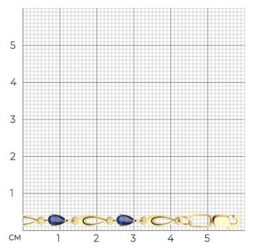 Браслет Diamant 53-350-00384-5_18 длина 18 см, вес 3.53 г золото, плетение фантазийное 